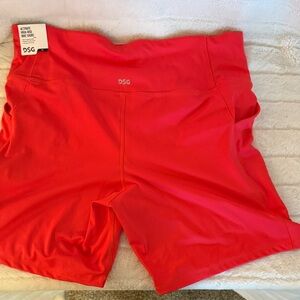 DSG Activate Vibrant Red orange adjustable high-rise XXL Short 7” inseam